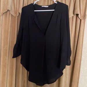 Lush black 3/4 sleeve blouse